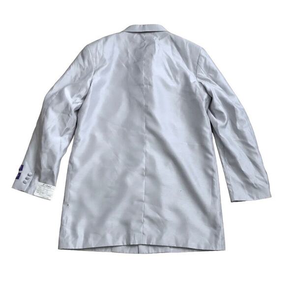J VITAL Mens Size 42L 35W Silver Long Sleeve Polyester Blazer Jacket Lined NWT - Picture 2 of 8